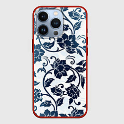 Чехол iPhone 13 Pro Гжелевые цветы