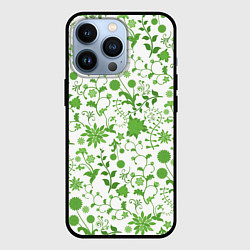 Чехол для iPhone 13 Pro Зелёное поле, цвет: 3D-черный