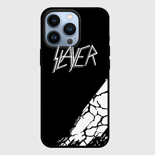 Чехол iPhone 13 Pro Slayer Трещины / 3D-Черный – фото 1