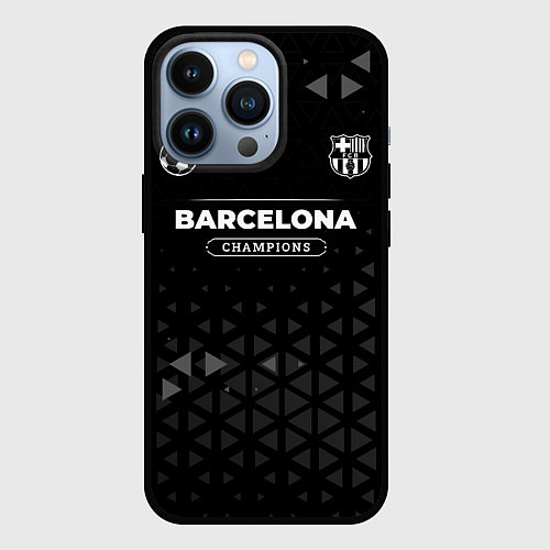 Чехол iPhone 13 Pro Barcelona Форма Champions / 3D-Черный – фото 1