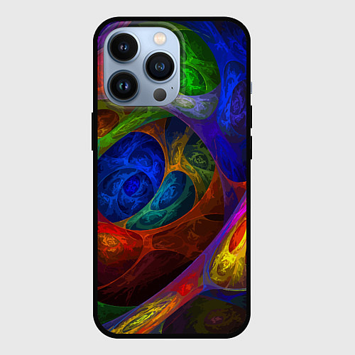 Чехол iPhone 13 Pro Абстрактная мультивселенная паттерн Abstraction / 3D-Черный – фото 1