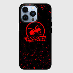 Чехол для iPhone 13 Pro The prodigy красные бразги, цвет: 3D-черный
