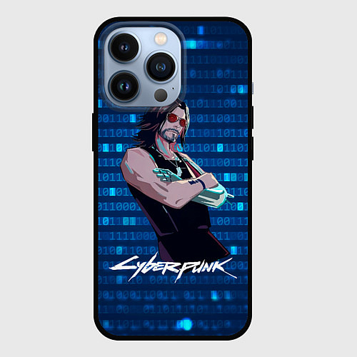 Чехол iPhone 13 Pro Johnny Джонни Cyberpunk2077 / 3D-Черный – фото 1