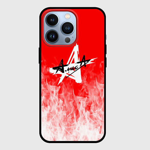 Чехол iPhone 13 Pro Алиса пламя / 3D-Черный – фото 1
