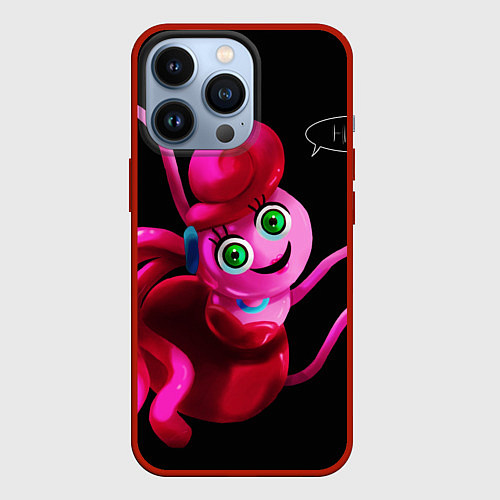 Чехол iPhone 13 Pro POPPY PLAYTIME - Mommy long legs Мама длинные ноги / 3D-Красный – фото 1