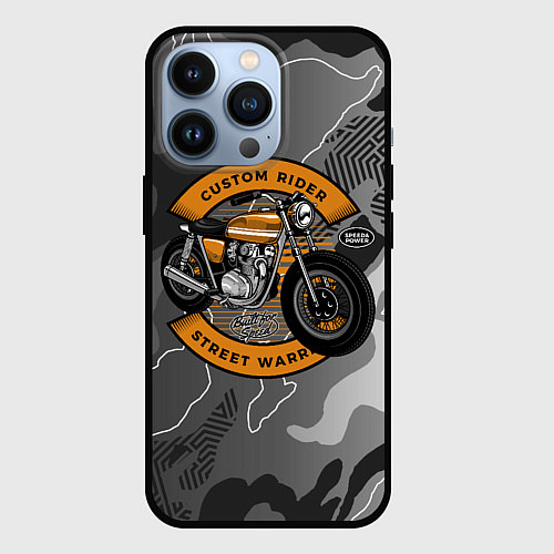 Чехол iPhone 13 Pro Moto-sport Мотоцикл / 3D-Черный – фото 1