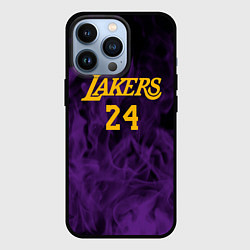 Чехол iPhone 13 Pro Lakers 24 фиолетовое пламя