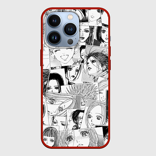 Чехол iPhone 13 Pro Nana pattern / 3D-Красный – фото 1