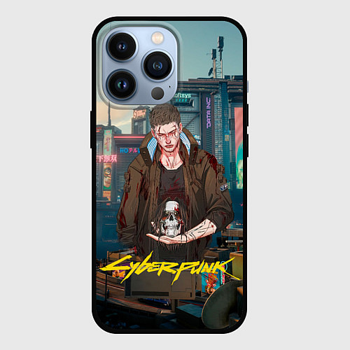 Чехол iPhone 13 Pro Vi сyberpunk 2077 / 3D-Черный – фото 1