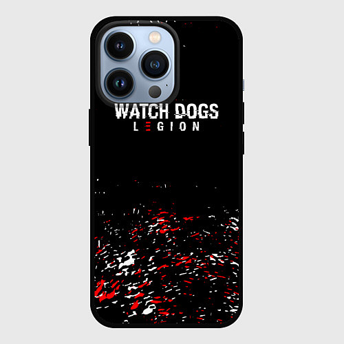 Чехол iPhone 13 Pro Watch Dogs 2 Брызги красок / 3D-Черный – фото 1