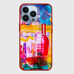 Чехол для iPhone 13 Pro Импрессионизм Лето Абстракция Impressionism Summer, цвет: 3D-красный