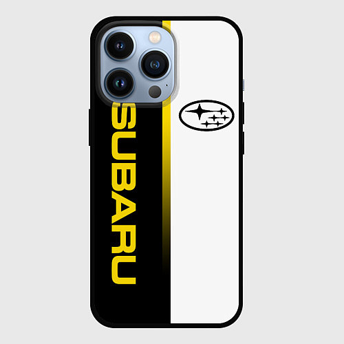 Чехол iPhone 13 Pro SUBARU - GOLD EDITION LINE / 3D-Черный – фото 1