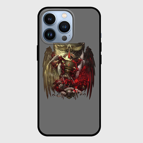 Чехол iPhone 13 Pro Blood Angels symbol / 3D-Черный – фото 1