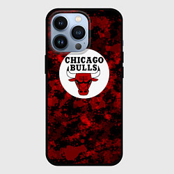 Чехол для iPhone 13 Pro CHICAGO BULLS ЧИКАГО БУЛЛС NBA, цвет: 3D-черный