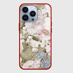 Чехол iPhone 13 Pro Цветы Английский Садовый Узор
