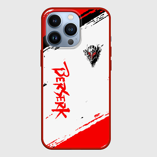 Чехол iPhone 13 Pro Berserk ЧЁРНАЯ МАСКА / 3D-Красный – фото 1