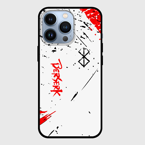 Чехол iPhone 13 Pro Берсерк - Berserk logo elements / 3D-Черный – фото 1