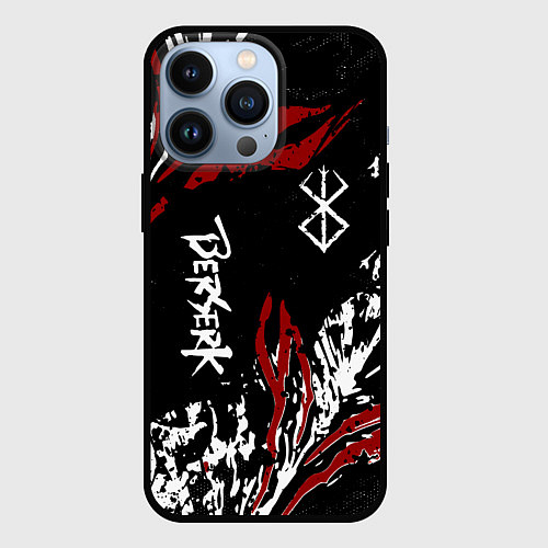 Чехол iPhone 13 Pro BERSERK BLACK MASK - БЕРСЕРК ЧЁРНАЯ МАСКА / 3D-Черный – фото 1