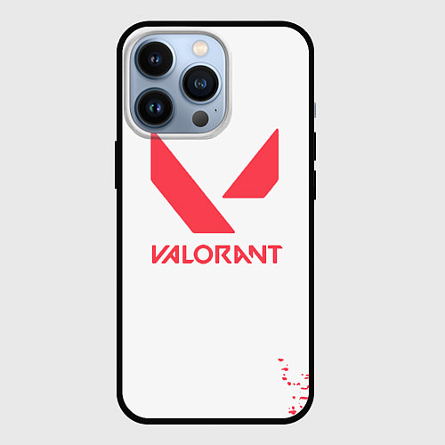 Чехол iPhone 13 Pro ВАЛОРАНТ Valorant - Паттерн надписи / 3D-Черный – фото 1