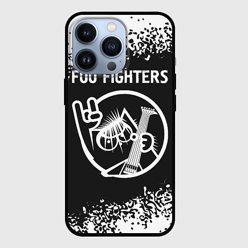 Чехол iPhone 13 Pro Foo Fighters КОТ Арт / 3D-Черный – фото 1