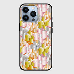 Чехол для iPhone 13 Pro Абстрактные узоры цветы, цвет: 3D-черный