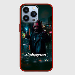 Чехол для iPhone 13 Pro Johnny Cyberpunk2077, цвет: 3D-красный