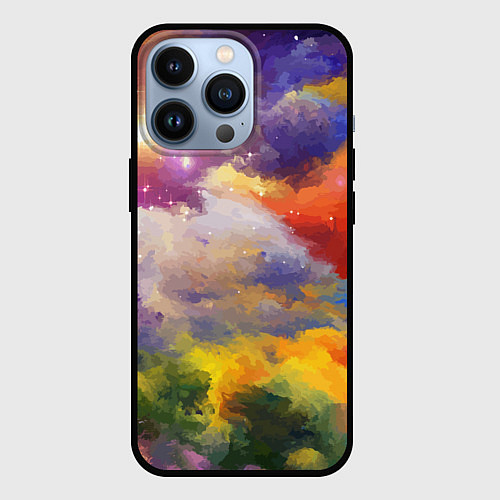 Чехол iPhone 13 Pro Красочный горный пейзаж Грузия Colorful mountain l / 3D-Черный – фото 1