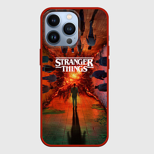 Чехол iPhone 13 Pro Stranger Things 4 Измерения / 3D-Красный – фото 1