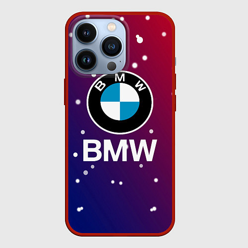 Чехол iPhone 13 Pro BMW Градиент Краска / 3D-Красный – фото 1