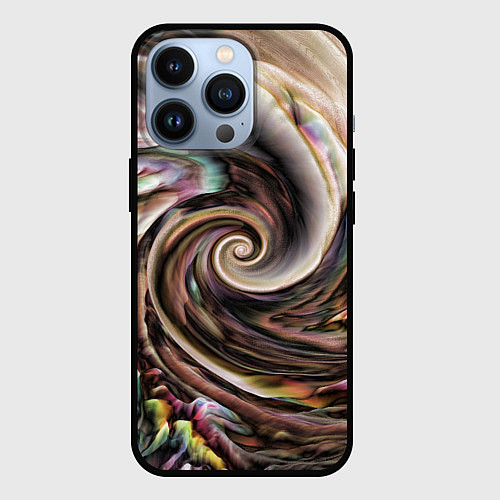Чехол iPhone 13 Pro Картина-абстракция Ураган / 3D-Черный – фото 1
