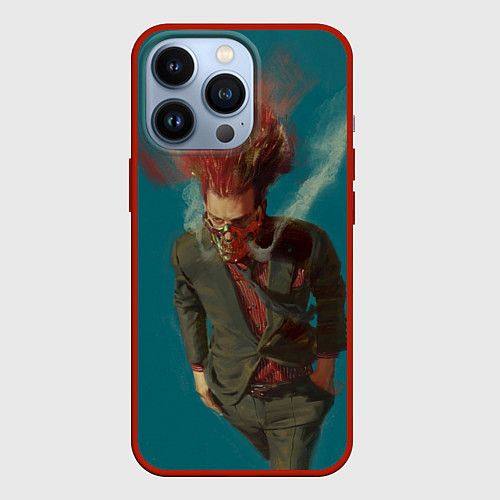 Чехол iPhone 13 Pro Эн art / 3D-Красный – фото 1