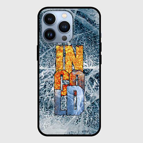 Чехол iPhone 13 Pro IN COLD logo with ice / 3D-Черный – фото 1