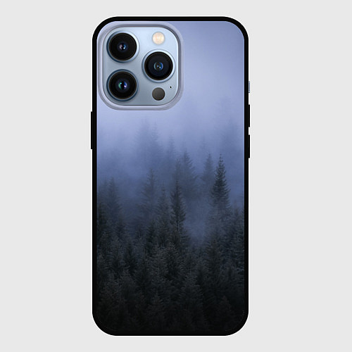 Чехол iPhone 13 Pro Лес в ночи / 3D-Черный – фото 1