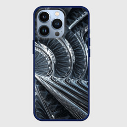 Чехол для iPhone 13 Pro Фрактальный абстрактный паттерн Броня Fractal Abst, цвет: 3D-тёмно-синий