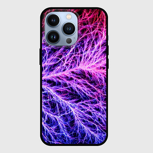 Чехол iPhone 13 Pro Авангардный неоновый паттерн Мода Avant-garde neon / 3D-Черный – фото 1