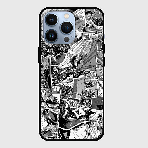 Чехол iPhone 13 Pro Bloodborne comix / 3D-Черный – фото 1