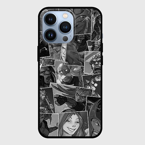Чехол iPhone 13 Pro Дота 2 паттерн / 3D-Черный – фото 1