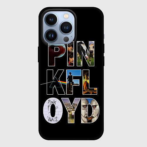 Чехол iPhone 13 Pro PINK FLOYD АЛЬБОМЫ / 3D-Черный – фото 1