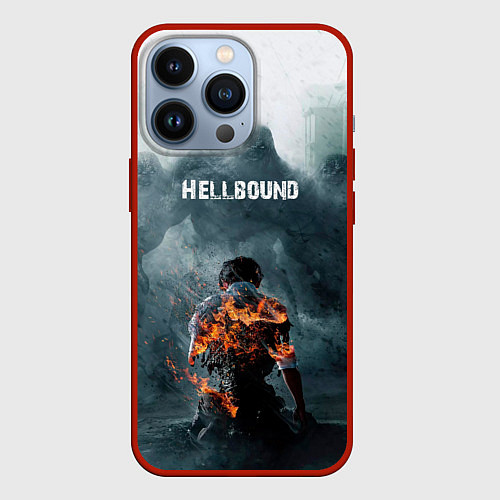 Чехол iPhone 13 Pro Зов ада - hellbound / 3D-Красный – фото 1