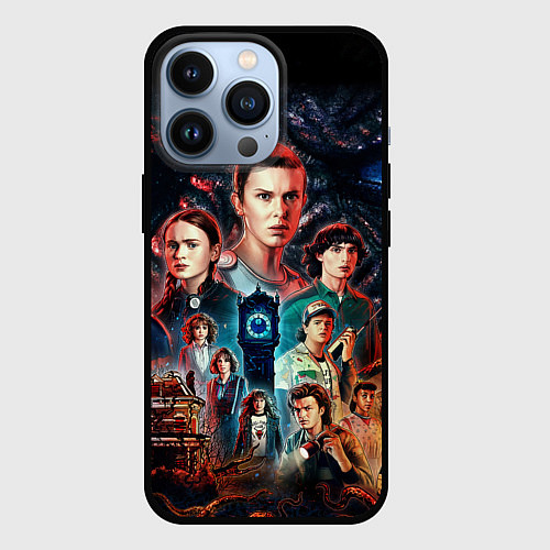 Чехол iPhone 13 Pro ОЧЕНЬ СТРАННЫЕ ДЕЛА 4 STRANGER THINGS 4 / 3D-Черный – фото 1