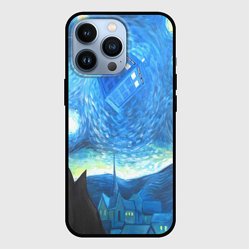 Чехол iPhone 13 Pro Тардис Ван Гог / 3D-Черный – фото 1