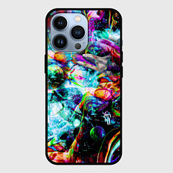 Чехол для iPhone 13 Pro Красочный космос, цвет: 3D-черный