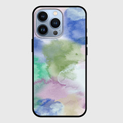 Чехол для iPhone 13 Pro Акварельная текстура, цвет: 3D-черный