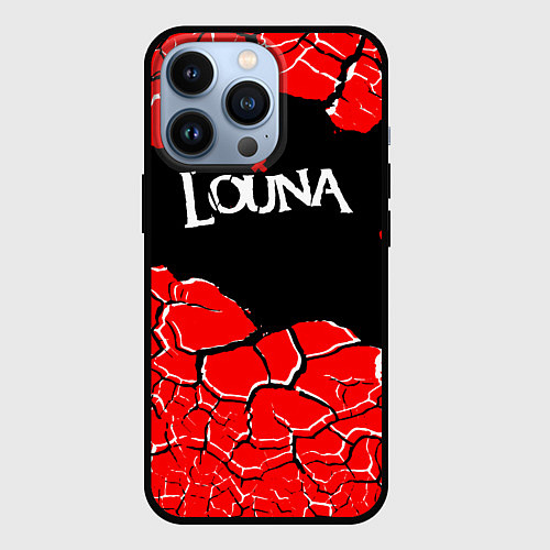 Чехол iPhone 13 Pro Louna band ТРЕЩИНЫ / 3D-Черный – фото 1