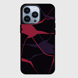 Чехол для iPhone 13 Pro Розово-сиреневые линии, цвет: 3D-черный