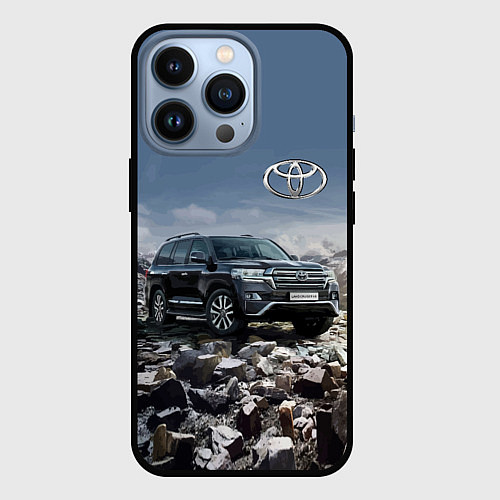 Чехол iPhone 13 Pro Toyota Land Cruiser 200 V8 / 3D-Черный – фото 1