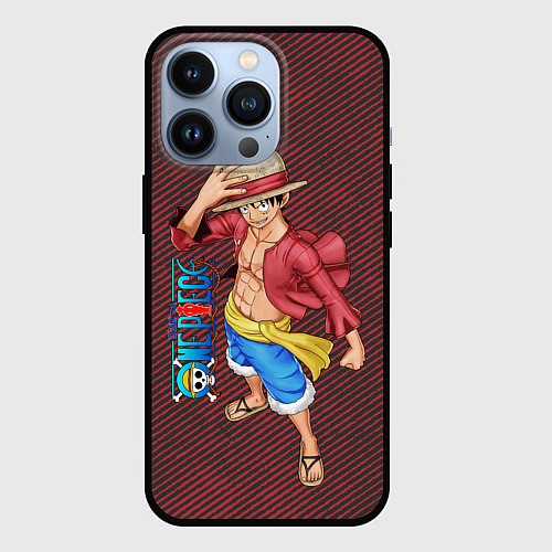 Чехол iPhone 13 Pro Луффи- One Piece или Большой куш / 3D-Черный – фото 1