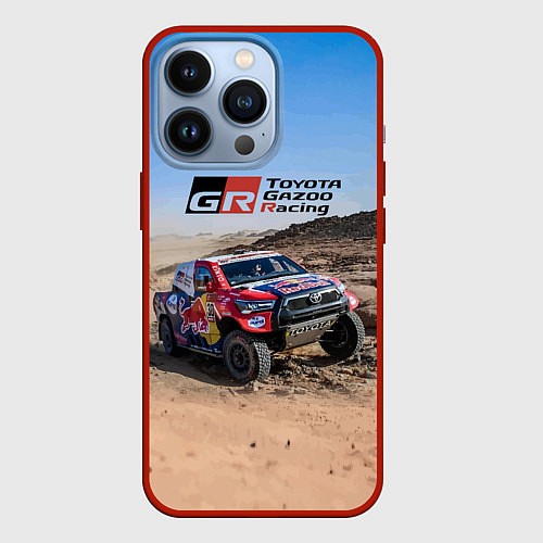 Чехол iPhone 13 Pro Toyota Gazoo Racing Rally Desert Competition Ралли / 3D-Красный – фото 1