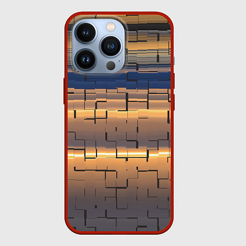 Чехол iPhone 13 Pro Мозаика цветная colored mosaic / 3D-Красный – фото 1