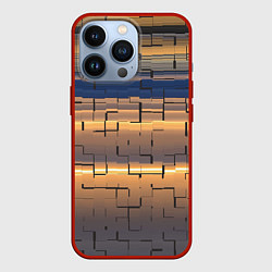 Чехол для iPhone 13 Pro Мозаика цветная colored mosaic, цвет: 3D-красный